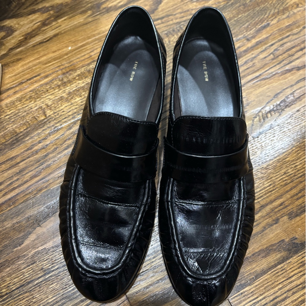 The Row Eel Soft Loafers in black - size 38.5